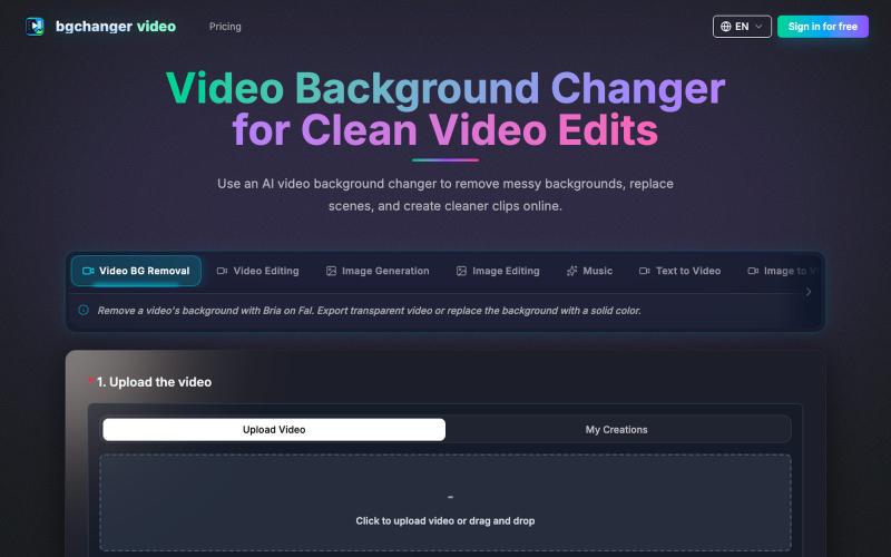 Video Background Changer & Remover Online - Free — screenshot