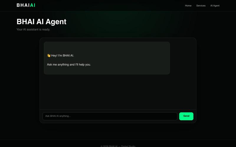 BHAI AI — 3D Digital Studio — screenshot