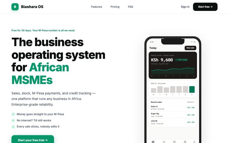 biasharaos — screenshot