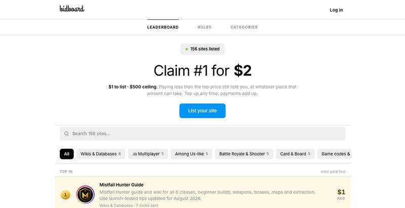 bidboard-games — screenshot