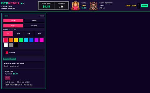 BidPixel — Pixel Wars Arcade — screenshot