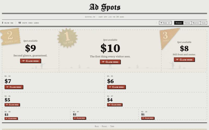 Today's Ad Spots — screenshot