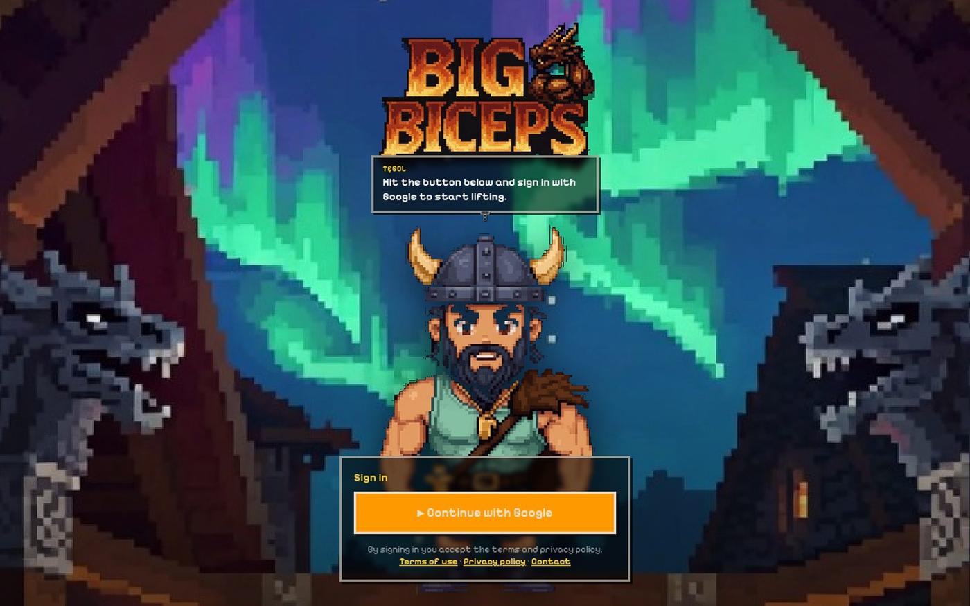 Big Biceps — Sign in — screenshot