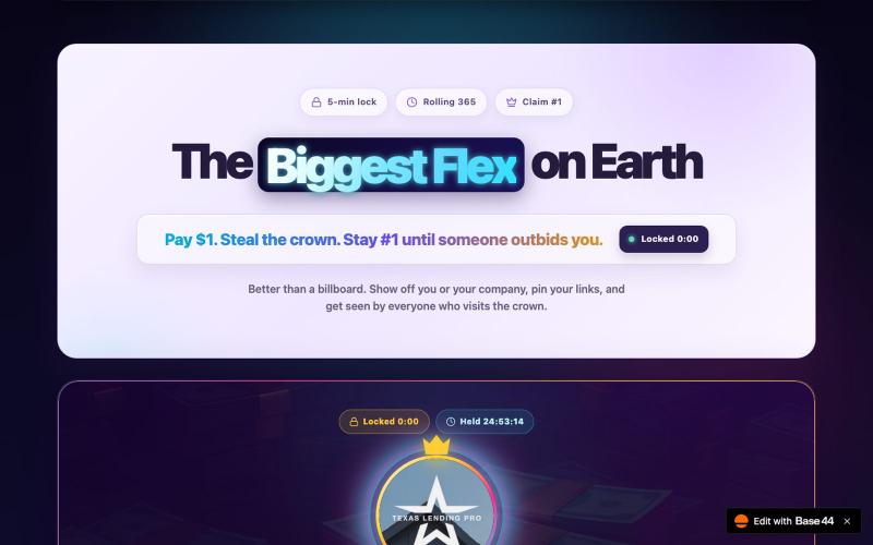 The Biggest Flex — screenshot