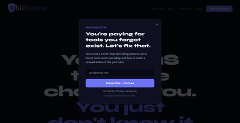 BillSensor — Stop Surprise SaaS Charges — screenshot