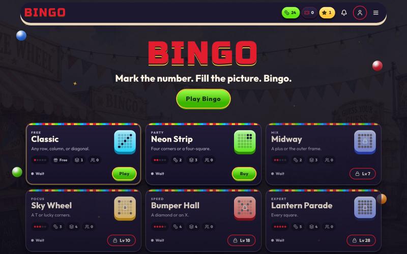 Bingo — Live halls. Mark the number. Shout Bingo. — screenshot