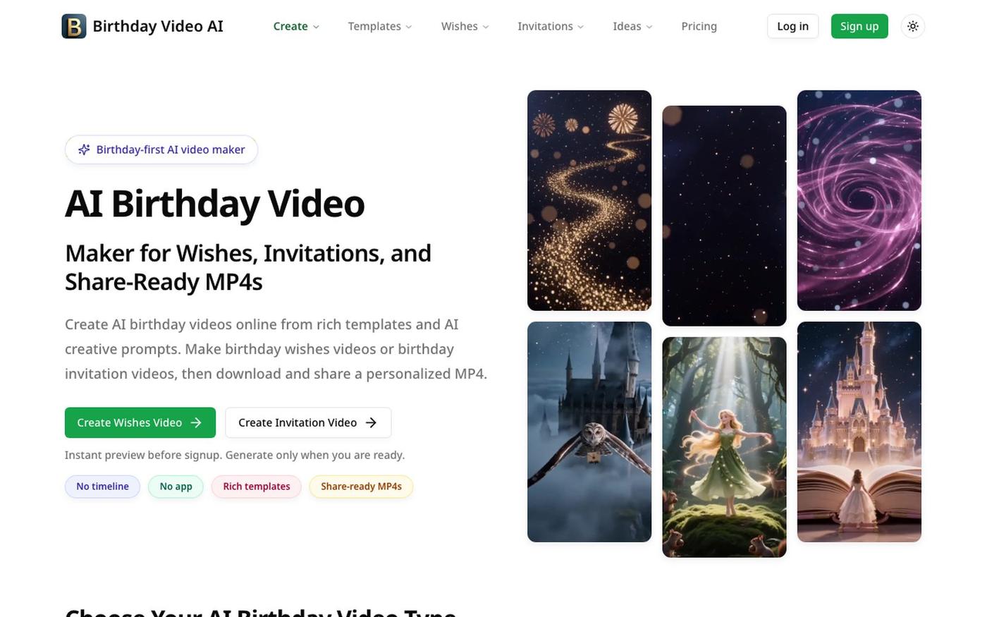 AI Birthday Video Maker | Create Birthday Videos in Minutes — screenshot