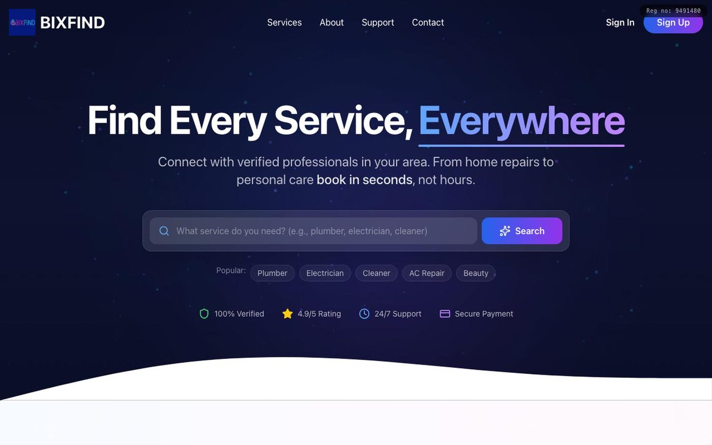 Bixfind - Find Every Service, Every Provider, Everywhere — screenshot