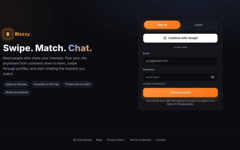 bizzzy - swipe. match. chat. — screenshot