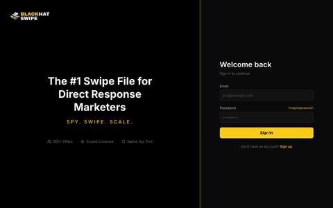 Black Hat Swipe — screenshot