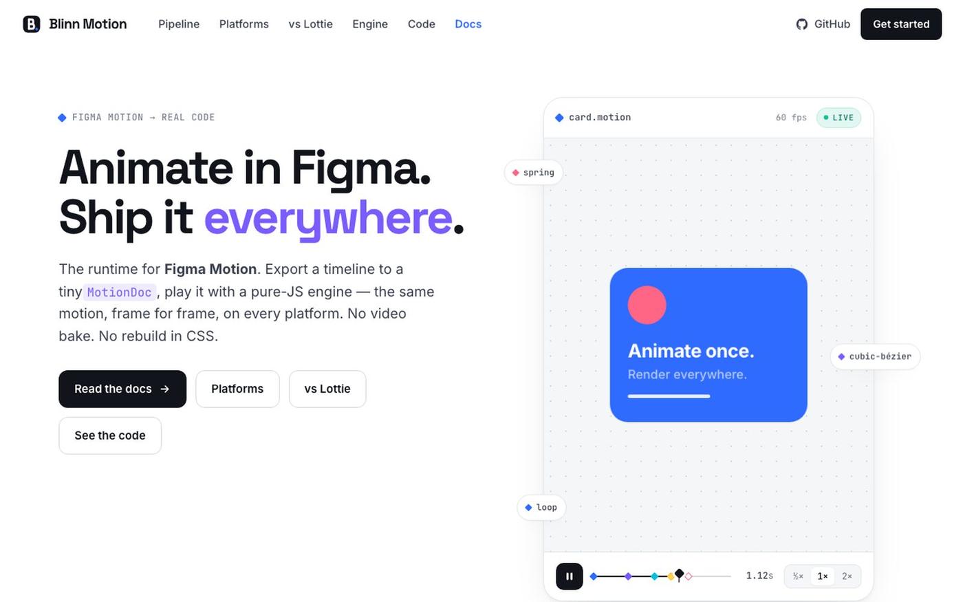 Blinn Motion — Figma Motion → real code — screenshot