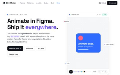 Blinn Motion — Figma Motion → real code — screenshot