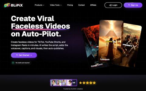 Faceless Video Generator | Create Viral Videos — screenshot