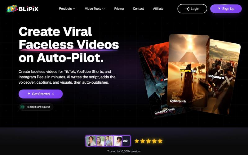 Faceless Video Generator | Create Viral Videos — screenshot