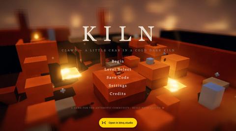 KILN — a voxel platformer starring Clawd, Anthropic's crab 🦀 — screenshot