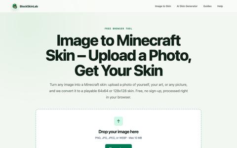 Image to Minecraft Skin – Free Photo & Picture to Skin Maker — screenshot
