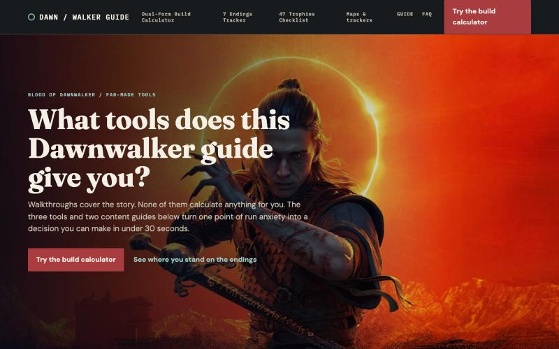 The Blood of Dawnwalker Guide — Build, Endings and Trophies — screenshot