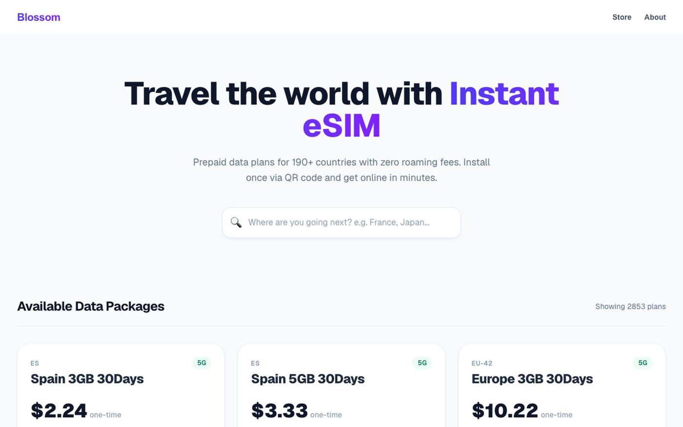 Crypto eSIM Store | Buy Travel Mobile Data with USDT & BTC — screenshot