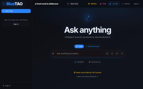 BlueTAO — screenshot