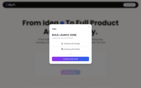 Blyft - Automated Product Building Platform — screenshot