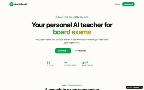 BoardMate AI — Your Class 10 Board Exam Companion — screenshot