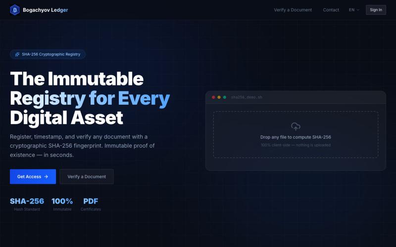Bogachyov Ledger — screenshot