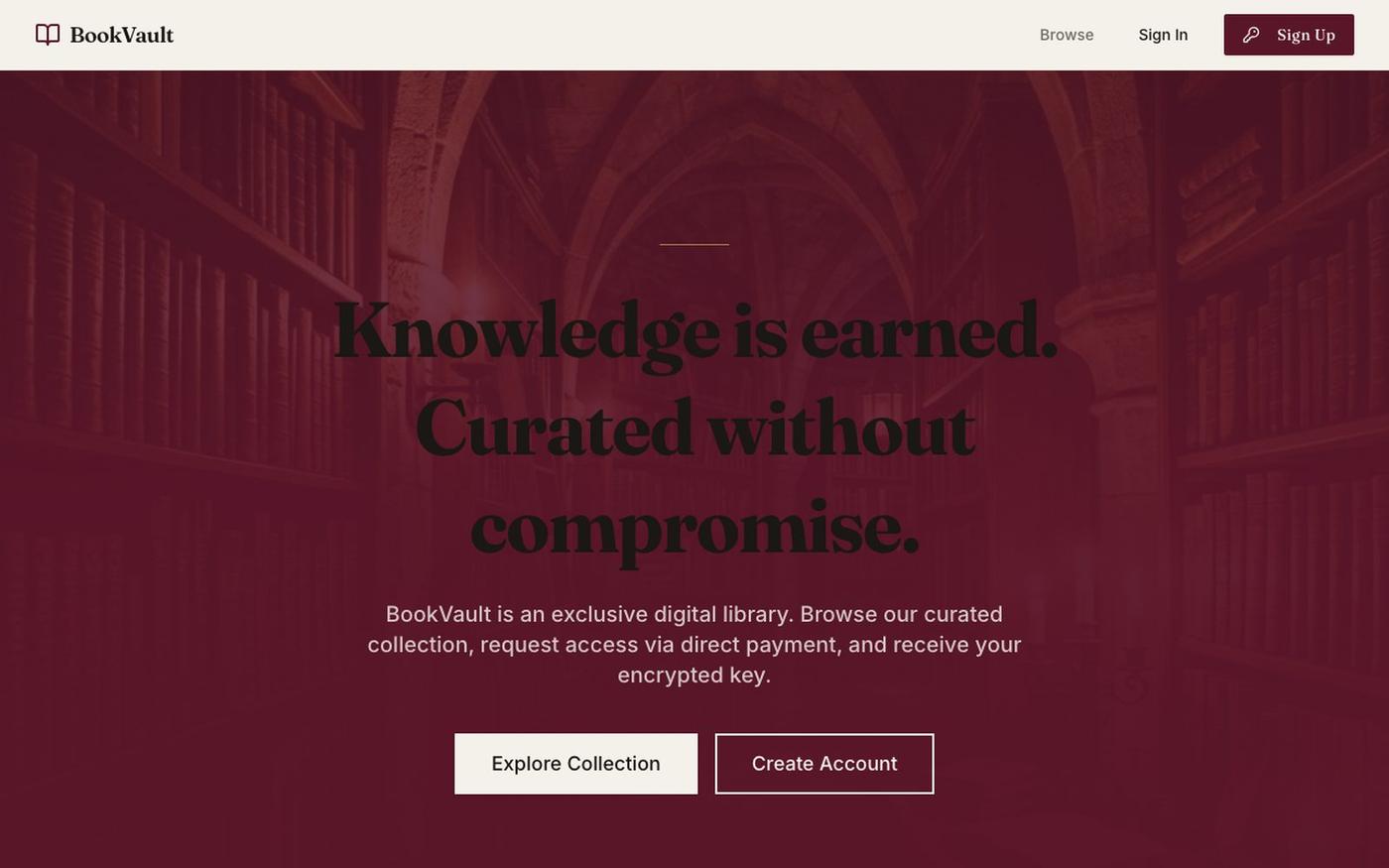BookVault — screenshot
