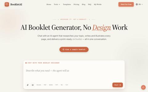 AI Booklet Generator — Chat to Get a Booklet in Minutes — screenshot