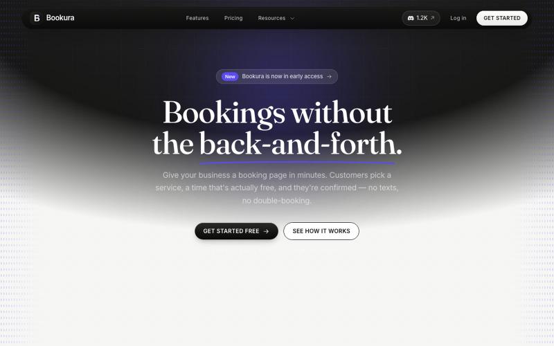 Bookura — Bookings without the back-and-forth. — screenshot