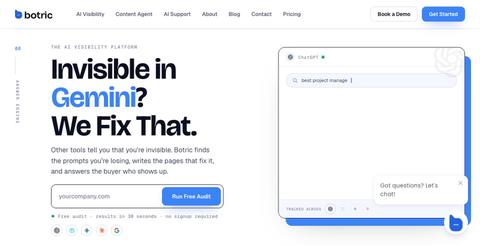 Botric | Invisible in AI Search? We fix that — screenshot