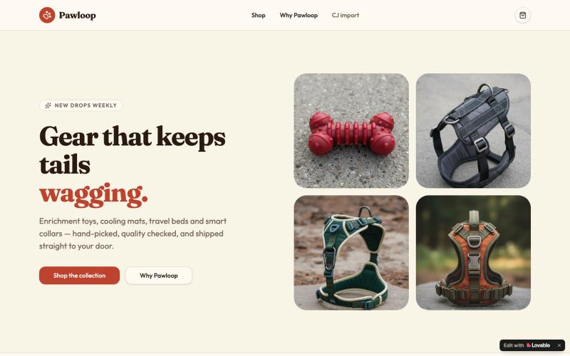 Pawloop — Curated Dog Gear & Pet Essentials — screenshot