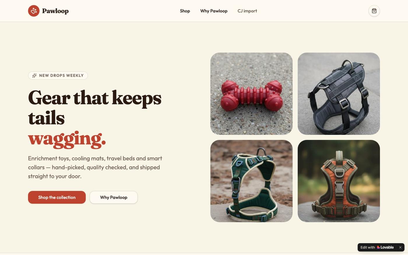 Pawloop — Curated Dog Gear & Pet Essentials — screenshot