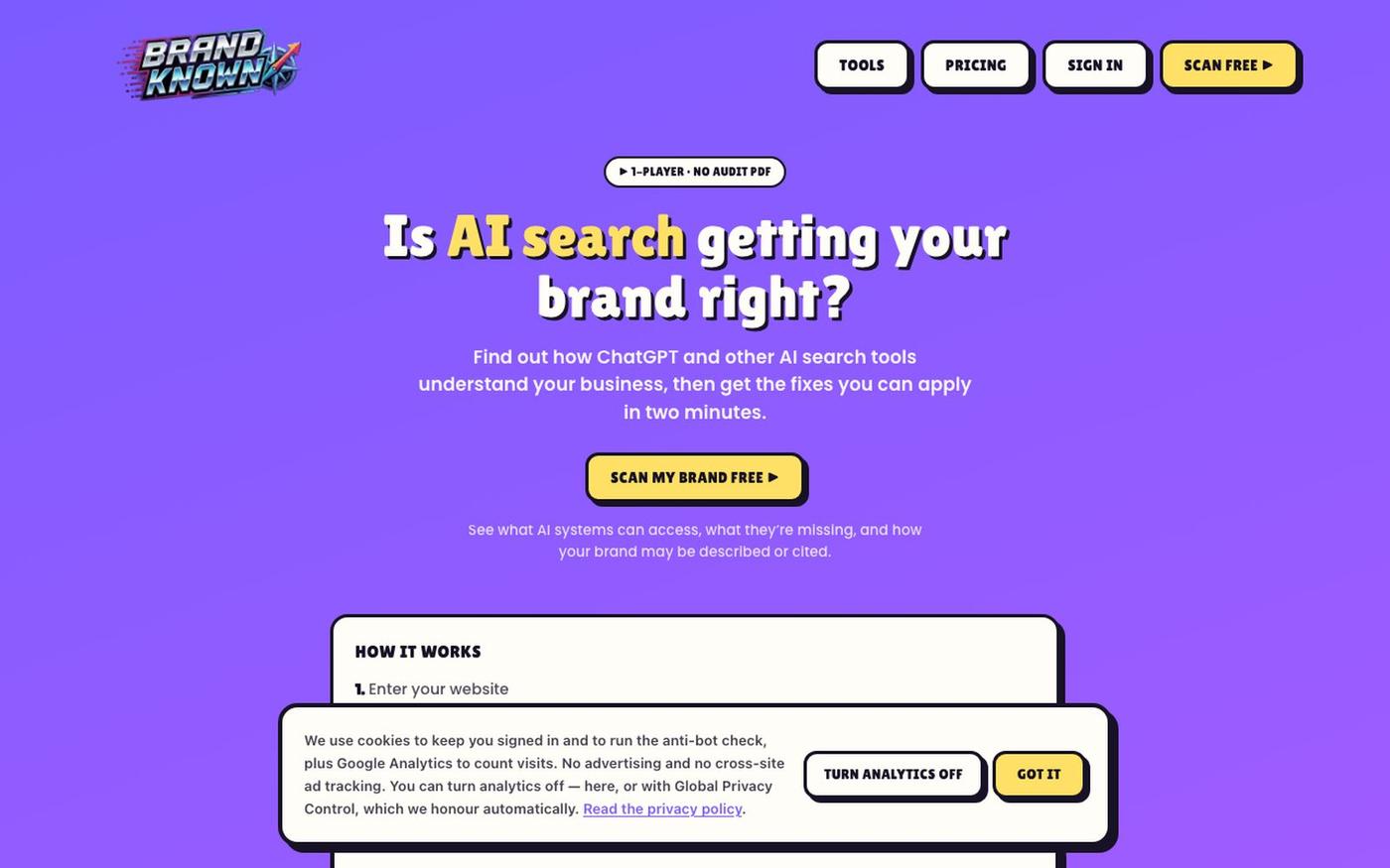 BrandKnown — one brand name, one entity — screenshot