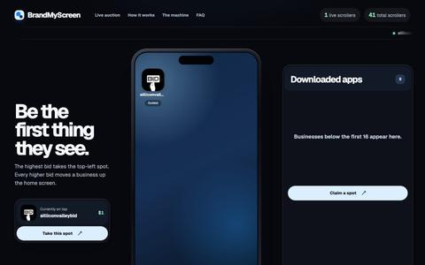 BrandMyScreen - own the first spot — screenshot