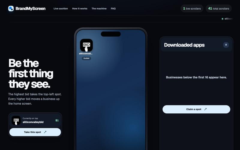 BrandMyScreen - own the first spot — screenshot