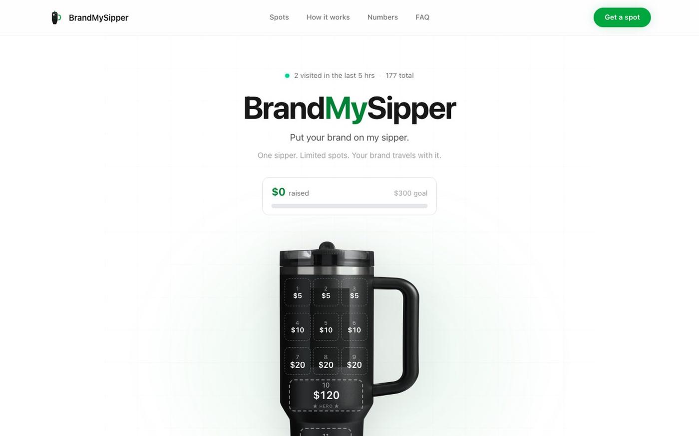 BrandMySipper — Put Your Brand on a Real Sipper — screenshot