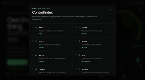 BrandMyTerminal | The startup sponsorship auction — screenshot