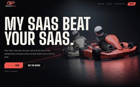 BrandPrix. Race for the top of the leaderboard — screenshot