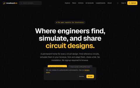 breadboardhub — Circuit Design Registry for Arduino, ESP32 & Raspberry Pi — screenshot