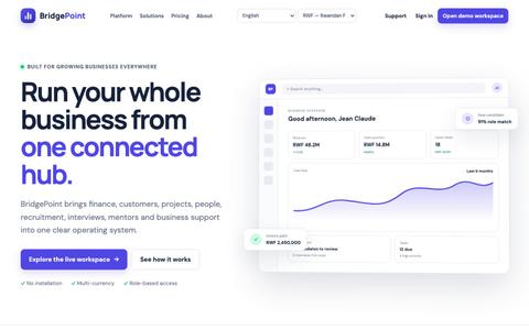 BridgePoint Business Hub — screenshot