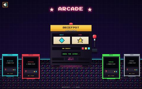 BRIEFPOT — pull the lever, get a brief — screenshot