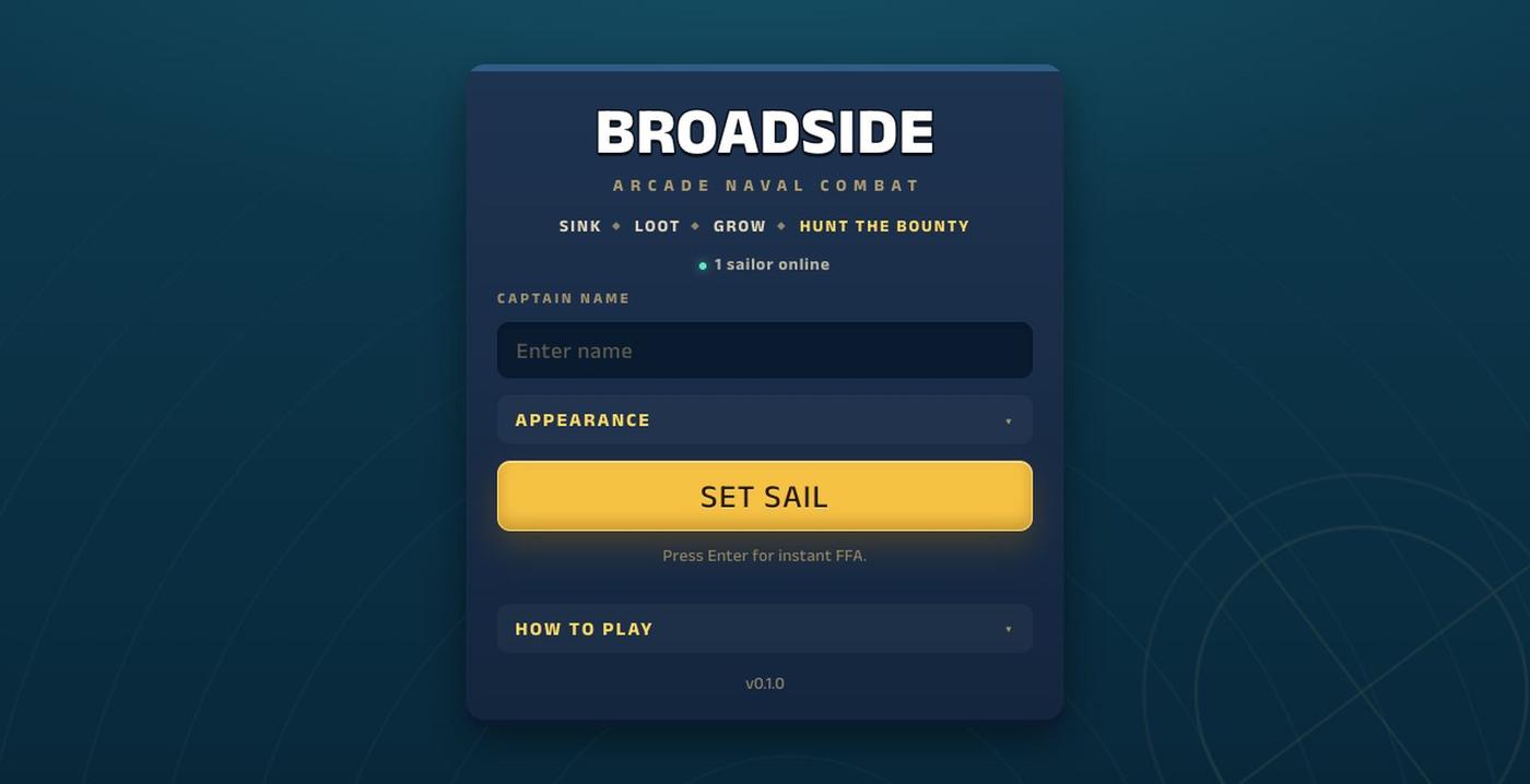 Broadside.fun - Multiplayer Naval Combat Game — screenshot