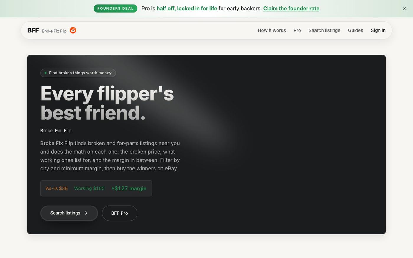 Broke Fix Flip: find broken things worth money — screenshot