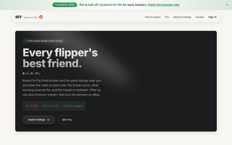 Broke Fix Flip: find broken things worth money — screenshot