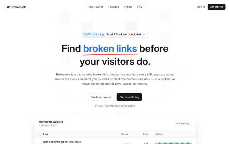 Brokenlink — screenshot