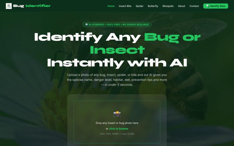 Bug Identifier – Identify Insects and Bugs by Picture Online — screenshot