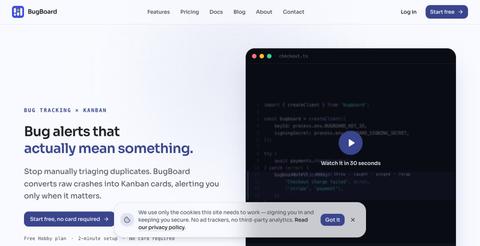 Bug tracking on a kanban board - BugBoard — screenshot
