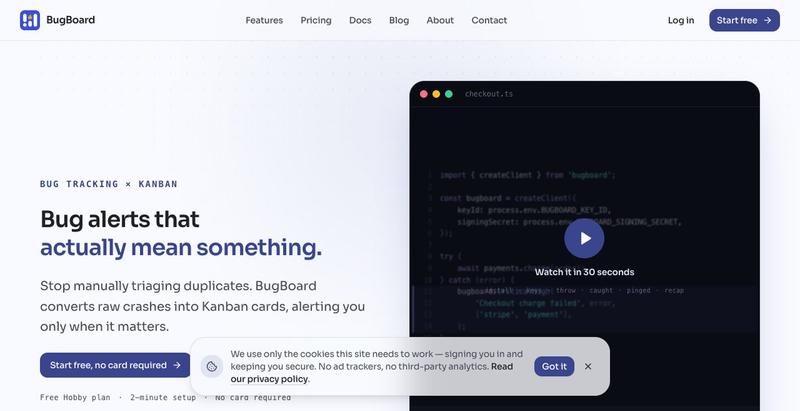 Bug tracking on a kanban board - BugBoard — screenshot