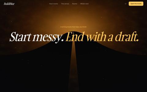 Buildblur — a focus-first world-building and script app — screenshot