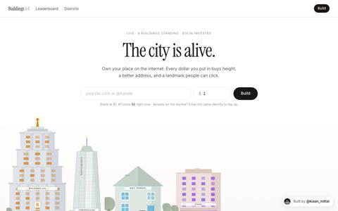 Buildings.lol — own your place on the internet — screenshot